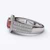 varitsa-jewellers - 1.87ct Ruby Gold Halo Engagement Ring - 06GG61R